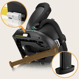 lionelo Navy i-Size 360 Kindersitz, 40-150 cm, Gruppe 0+1 2 3, vorwärts- und rückwärtsgerichtete Montage, ISOFIX und Stützfuß, Verstellbare Kopfstütze und Rückenlehne, Dri-Seat Einsatz