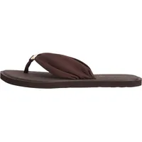 Tommy Hilfiger Damen Flip Flops Scandi Soft Summer Sandal mit breitem Zehenriemen, Braun (Fondant Brown), 40