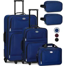 Juskys Athen Koffer-Set 5-tlg. blau