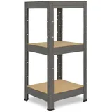 shelfplaza PRO 90x60x60 cm Schwerlastregal in grau mit 3 Böden und 200 kg Traglast pro Boden