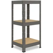 shelfplaza PRO 90x60x60 cm Schwerlastregal in grau mit 3 Böden und 200 kg Traglast pro Boden