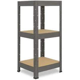 shelfplaza PRO 90x60x60 cm Schwerlastregal in grau mit 3 Böden und 200 kg Traglast pro Boden