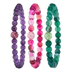Armband LADY, bunt (bunt, bunt), Armbänder, Damen, Glas
