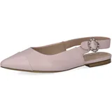 CAPRICE Damen Slingpumps aus Leder Spitz, Rosa (Lt.Purple Perl), 38 EU