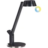 Beliani LED Schreibtischlampe CHAMAELEON mit USB-Port Dimmbar Verstellbarer Schirm Helligkeitsregulierung Modern Büro Ausstattung Arbeitsleuchte