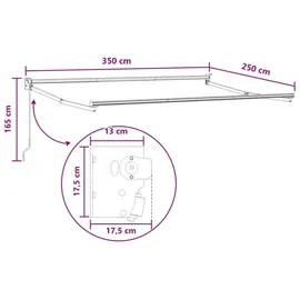 vidaXL Ausziehbare Markise 3,5 x 2,5 m taupe