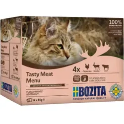 Bozita Fleisch in Geleé Multipack Nassfutter Katze 2 Paletten (24 x 85 g)