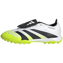 adidas Unisex Predator League Fold-Over Tongue Turf Football Boots, Cloud White/Core Black/Lucid Lemon, 48 2/3 EU