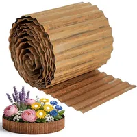 DASIAUTOEM Cortenstahl Rasenkante Metall, Rasenkante Metall 20 x 600cm,Gewellte Beetumrandung, robust Echter Rost Modern, zur DIY-Rasen, Blumenbeet und Landschaftsgestaltung