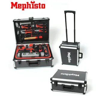 Mephisto Tools Werkzeugkoffer mit Trolleyfunktion gefüllt mit Werkzeug Set Premium XXL