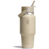 Hydro Flask Wide Flex Straw Travel 710ml Thermosflasche - Oat - One Size
