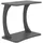 [en.casa] Beistelltisch Stattela Sofatisch C-Form Nachttisch 59 x 35 x 56 cm Wohnzimmertisch Betttisch mit 4 Rollen Kaffeetisch rechteckig Grau