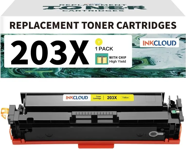 inkcloud 203X/203A Tonerpatronen für HP CF540X/CF540A M281fdw 1 Gelb