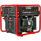 STIER Stromerzeuger SNS-350, Strom Generator, 13l Tankvolumen, 38 Kg, Stromerezuger leise mit 69 dB(A), 4-Takt Motor, Inverter Stromaggregat, mit Ölsensor, Laufzeit bis zu 8 Stunden, max. 3500 W