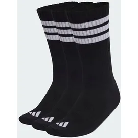 adidas 3-Streifen Cushioned Sportswear Crew Socken 3er Pack Schwarz/Weiß 46-48