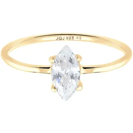 Elli Ring Damen Verlobung Marquise mit Zirkonia Steinen Stein in 925 Sterling Silber