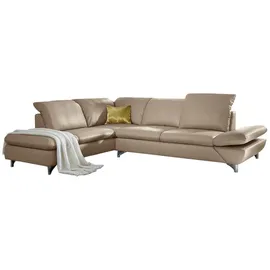 W.Schillig Ecksofa "taoo, elegant und zeitlos, bequem, L-Form", blau (blau z73), B:296cm H:84cm T:242cm, Longlife Xtra-Leder Z73: Naturwalkleder der Luxusklasse aus den erlesensten Rohhäuten.
