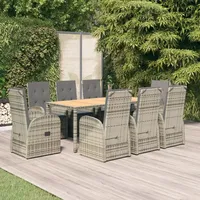 verderoom Rattan Essgruppe 4-tlg. Grau