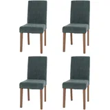 4er-Set Esszimmerstuhl Littau, Stuhl Küchenstuhl Hochlehner, Stoff Chenille Holz