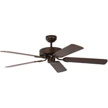 Pepeo Potkuri 132 cm Deckenventilator gealtertes bronze/walnuss/walnuss-rattan