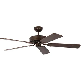 Pepeo Potkuri 132 cm Deckenventilator gealtertes bronze/walnuss/walnuss-rattan