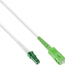 InLine LWL Simplex Kabel, FTTH, LC/APC 8° zu SC/APC 8°, 9/125μm, OS2, 0,5m