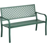 Outsunny HOMCOM Gartenbank 280 kg Tragkraft, Dunkelgrün, 127x63x83 cm, wetterfest & stabil, ideal für Terrasse & Garten Aosom.de