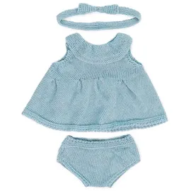 MINILAND BABY Miniland Strick-Kleiderset Kleid & Stirnband Blau (31687)