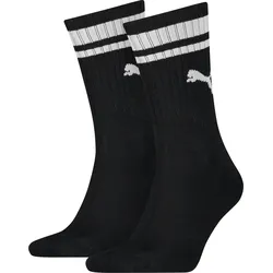 Socken PUMA "PUMA UNISEX HERITAGE CREW SOCK", Damen, Gr. 35-38, schwarz, Baumwollmischung, normal, Socken, Komfort-Passform, gepolsterte Sohle