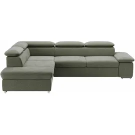 sit&more Ecksofa »Valentine L-Form, B: 272 cm« mit Arm- & Kopfteilverstellung, optional mit Bettfunktion, braun