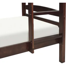 Beliani Hochbett Regat 90 x 200 cm Kiefer dunkelbraun
