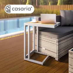 CASARIA® Beistelltisch C-Form 50x40x66cm Natur