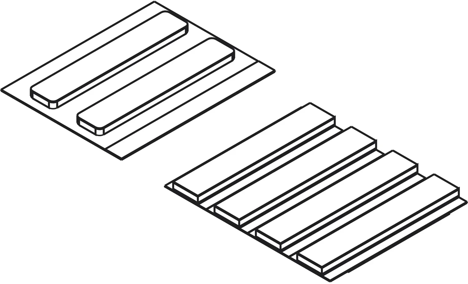Hawa HAWA Junior GP Gleitelemente-Set zu U-Führungsschiene Glas 10 mm selbstkleb...