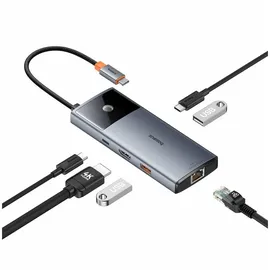 Baseus 6in1 Power Delivery USB-C Hub Schwarz