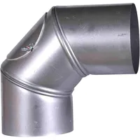FireFix Ofenrohrbogen Stahl 130 mm Silber