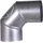 FireFix Ofenrohrbogen Stahl 130 mm Silber