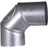 FireFix Ofenrohrbogen Stahl 130 mm Silber