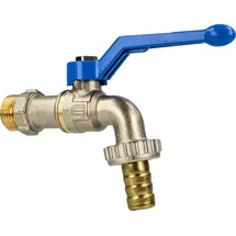 tecuro Auslaufkugelhahn 1/2 Zoll DVGW geprüft Messing vernickelt