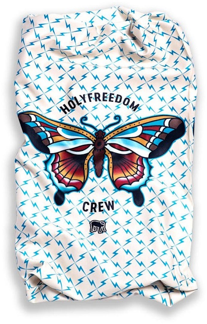 Holyfreedom Butterfly Stretch Multifunctionele hoofddeksels, wit-blauw, Eén maat
