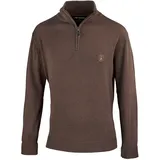 Deerhunter Strickpullover Harrington Half-Zip, forest ember melange, XL