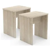 VCM Hocker Holzwerkstoff 40 x 45 x 30 cm Braun