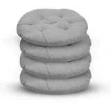 RANJIMA 4er Set Stuhlkissen, Ø 40cm Rund Sitzkissen Stuhl Stuhlkissen Bodenkissen Rundes Outdoor Indoor für Esszimmer Wohnzimmer Studierzimmer Gartenstuhl Sitzpolster Stuhl Kissen