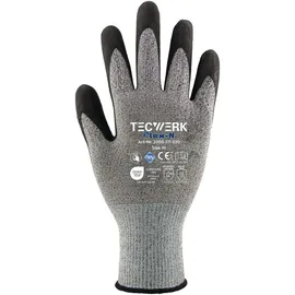tecwerk Handschuhe FlexN Gr.10 grau/schwarz EN 388 PSA II TECWERK