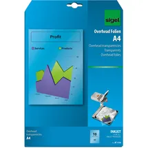 Sigel / Overhead-Folien für InkJet / Tintenstrahldrucker A4, 10 Blatt