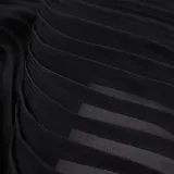 Anevous Plissee Chiffon Stoff Faltenstoff,Weicher Falten-Chiffon für Kleider,Röcke,Blusen,Deko & DIY Nähen,Leicht,Fließend,Atmungsaktiv,Modestoff Frühling Sommer,1,5 m x 1 m,Schwarz