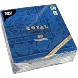 Papstar Servietten "ROYAL Collection" 1/4-Falz 40 cm x 40 cm dunkelblau "Ornaments"