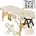 Tectake 2 Zonen Massageliege-Set Breite 59 cm, Polsterung 7,5 cm, mit Holzgestell, 187 x 59 x 65,50 cm