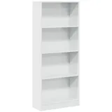 vidaXL Bücherregal Hochglanz-Weiß 60x24x143 cm Holzwerkstoff