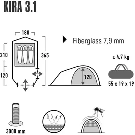 High Peak Kira 3.1 Dunkelgrün