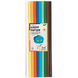 Folia Krepppapier Basic farbig sortiert 50 x 200 cm 10 Rollen